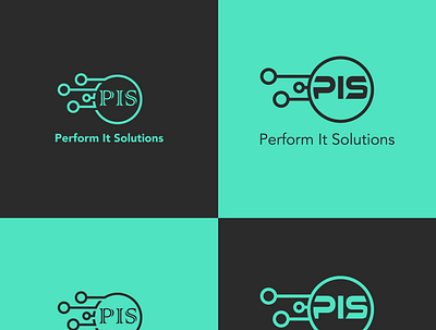 Perform It Solutions business illustration logo vector