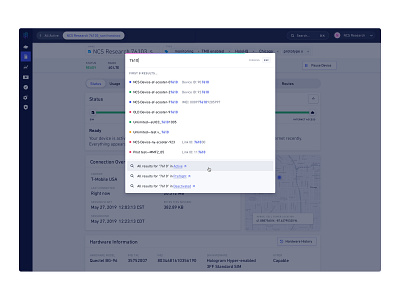 Global Search dashboard design enterprise internetofthings iot loading modal popover product design search search results searchbar sketch uiux y2k