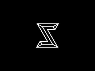 Shard branding diamond extruded glass identity logo mark minimal s shard symbol