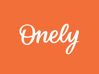 Onely v.2 calligraphy custom lettering logo onely script typography