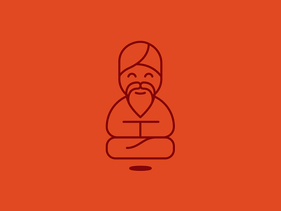 Guru guru icon line minimal simple
