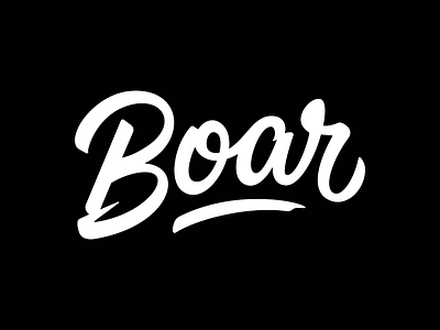 Boar boar brush identity lettering logo script