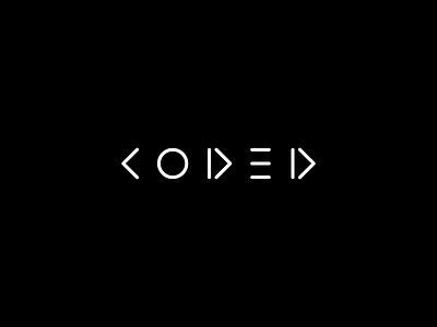 coded branding code coded concept html identity logo minimal simple
