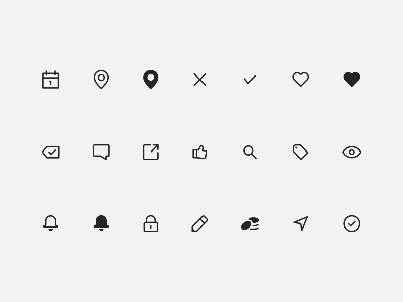 ejero icons by Max Pirsky for KICKFLIP on Dribbble