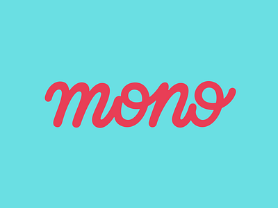 Mono custom lettering logo logotype mono rounded script typography vector