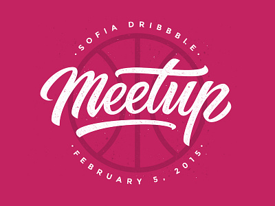 Sofia Dribbble Meetup brush custom dribbble graphic lettering logo meetup sofia stamp texture typography