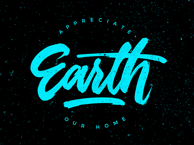 Earth Hour brush calligraphy dirty earth earthhour freehand grunge lettering typography