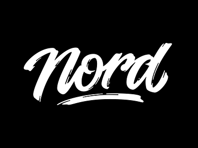 Nord Logotype brush calligraphy custom lettering logo logotype nord typography