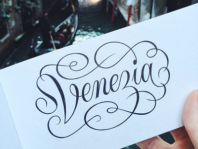 Venezia handmade lettering sketch type typography venezia venice
