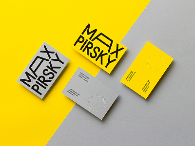New Cards business cards color custom graphic design lettering minimal type typography yellow