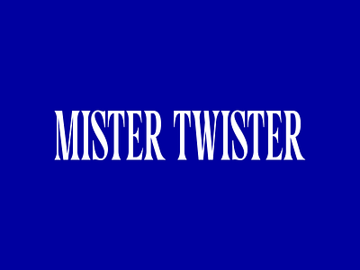 Mister Twister custom editorial lettering magazine serif typeface typography