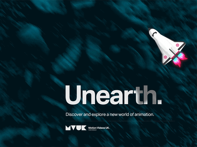 Unearth. a world of animation after effects animated gif animation c4d cinema 4d puppet tool space shuttle
