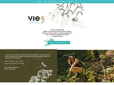 Vie Nomade branding graphic design logo responsive ui ux web
