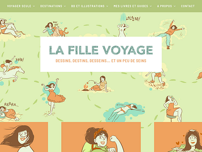 La Fille Voyage branding graphic design logo responsive ui ux web