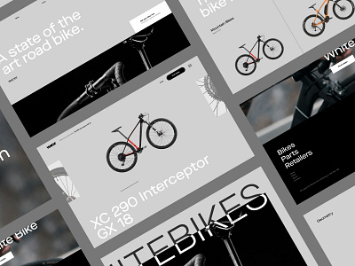 Design mockups for a bike company