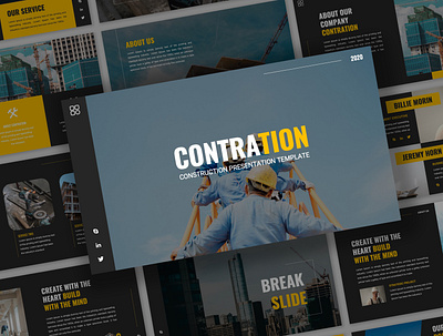 Contration - Construction Company Presentation Template google slides google slides template keynote keynote template layout powerpoint powerpoint template presentation presentation template template