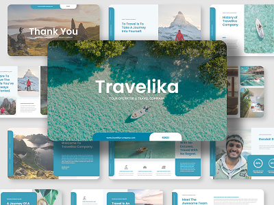 Travelika - Travel Company Business Presentation google slides template keynote template layout powerpoint template presentation presentation template