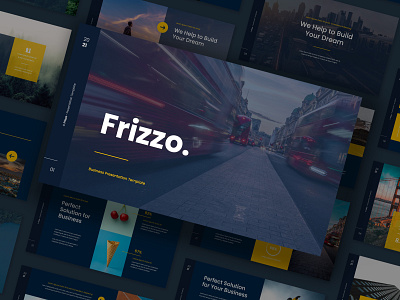 Frizzo - Business Presentation Template business corporate design google slides template keynote template layout modern multipurpose powerpoint template presentation presentation template