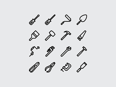 Workshop Tools Icon (Outline) icon icondesign icondesigner iconset