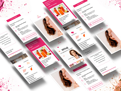 Cosmeo Mobile beauty colorful cosmetics mobile orange pink responsive ui ux