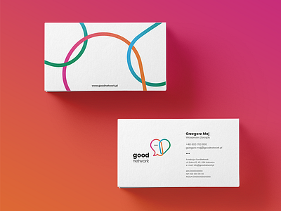 Good network businesscard connection finance gradient logo network people talk