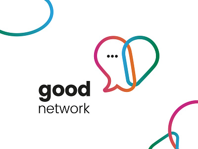 Good network connection finance gradient logo network people talk