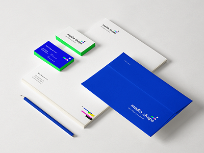 Media Shape visual identity branding businesscard materials visual identity