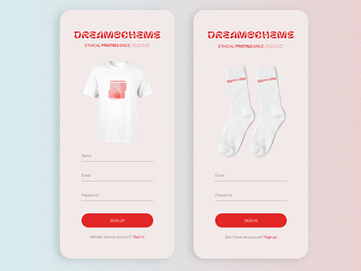 Sign In/Sign Up Screen app design minimal typography ui