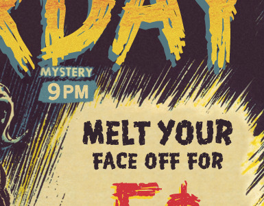 Melt Your Face Off! comic flyer vintage