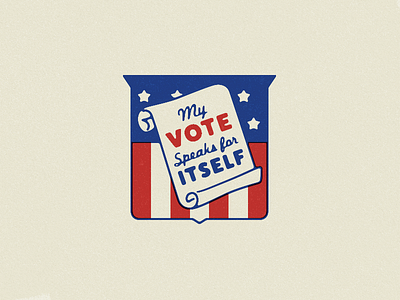 My Vote Speaks for Itself america badge button fuck trump merica political politics usa vote voted
