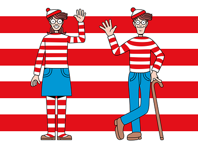 Bonjour Charlie Et Felicie charlie felicie illustration red and white wally