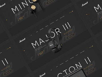 Marshall — website concept concept design landing landing page photoshop ui ux webdesign website