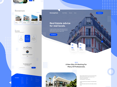 Homesphere - Real Estate Landing Page architech clean ui dribbbleartist dribbleshot landing page landing page design landingpage layout minimal minimalist property real estate realestate rent rental responsive ui ux web design webdeisgn