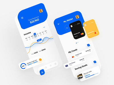 Finance Banking App 2020 2020 trends andoid app app design apple balance bank app cards clean ecommerce finnance interaction interface ios minimal minimalist payemnt ui ui8 ux