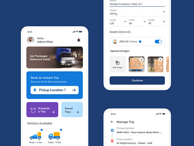 Shahn- Truck Booking App truck app ui truck booking app uber like truck