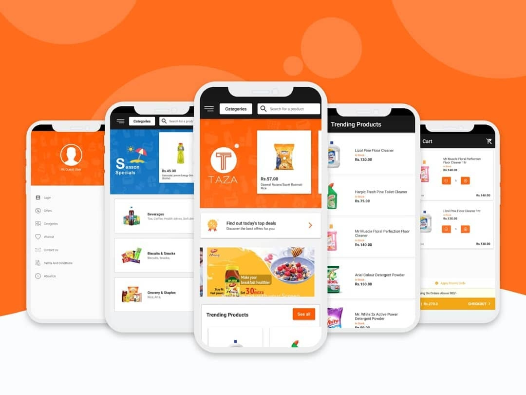 TAAZA - Grocery App Design by Mindster on Dribbble