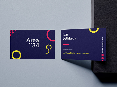 minimal & flat business card - Area34 branding design flat logo minimal typography