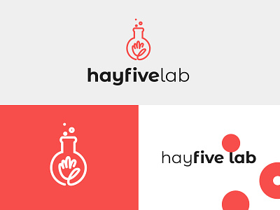 hayfive lab Logo brand identity hand high five lab laboratory logo logo design