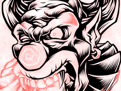 Evil Clown Inking