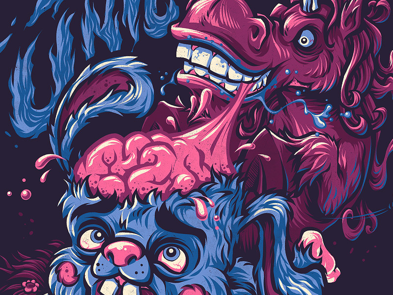 Zombie Unicorn Attacks by Bob Mosquito on Dribbble