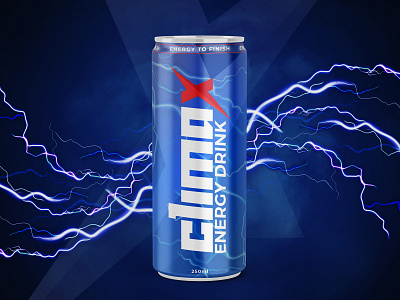 Climax Energy Drink Can black blue brand branding design drink energy drink graphic design graphics design logo logotype red white