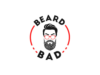 Beard Bad bad barber barbing beard branding cut logo male man