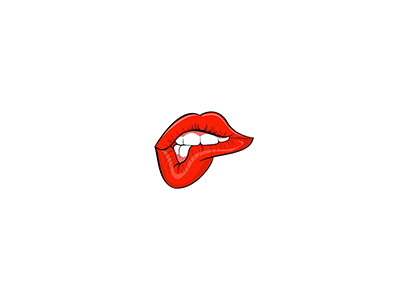 Devil Of A Mouth brand cartoon drawing kiss lip lipstick logo red