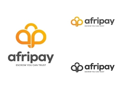 Afripay black economic escrow financial gradient logo money orange payment yellow