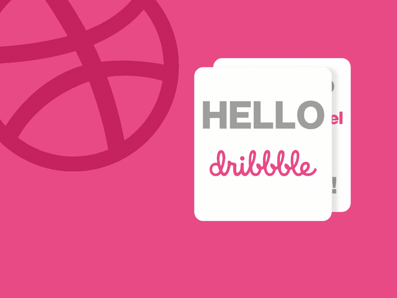 Hello Dribbble card debut first shot gif hello dribbble