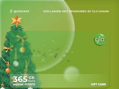 Glo Data Gift Card product design ui uiux ux visual design