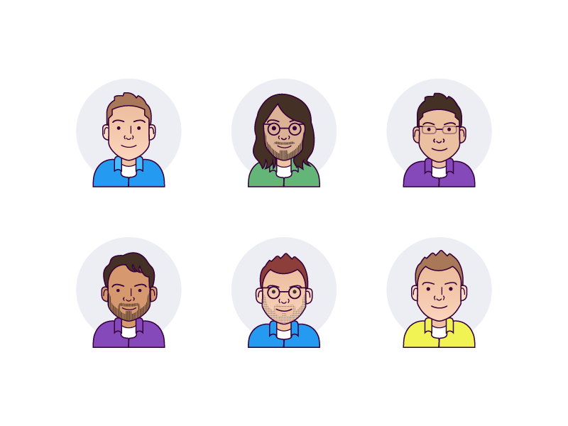 Premium Vector  Collection of staff avatar