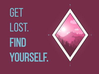 Get Lost. Find Yourself. badge illustration