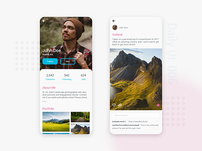 Daily UI 006: User Profile