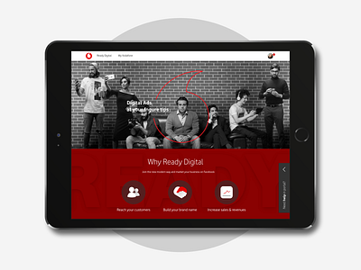 Vodafone Ready Digital (Landing) app appdesign art board design digital graphic interaction design ipad platform portal technology ui uidesign userexperiance userinterface ux uxdesign uxui vodafone webdesign